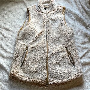 Very cozy gold sherpa vest